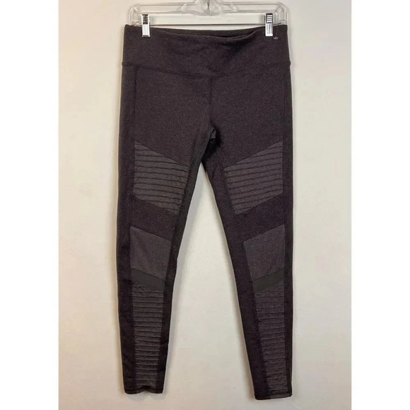 ALO YOGA High Rise Moto Leggings In Stormy Heather Gray - Picture 12 of 16